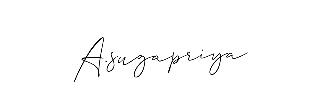 Use a signature maker to create a handwritten signature online. With this signature software, you can design (Allison_Script) your own signature for name A.sugapriya. A.sugapriya signature style 2 images and pictures png