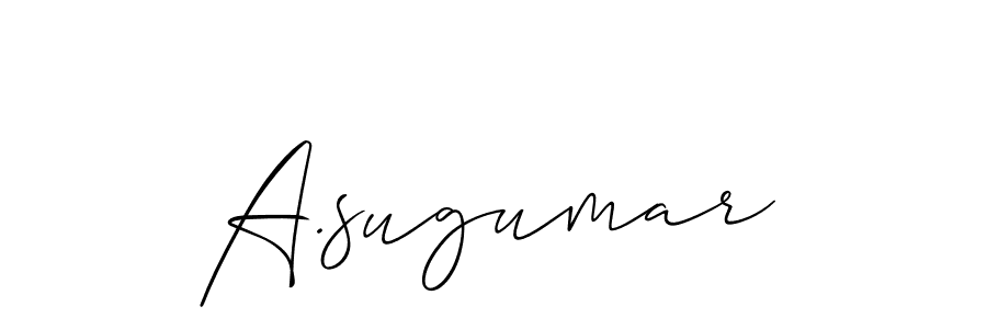 The best way (Allison_Script) to make a short signature is to pick only two or three words in your name. The name A.sugumar include a total of six letters. For converting this name. A.sugumar signature style 2 images and pictures png