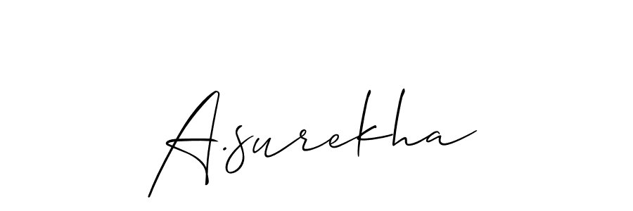 A.surekha stylish signature style. Best Handwritten Sign (Allison_Script) for my name. Handwritten Signature Collection Ideas for my name A.surekha. A.surekha signature style 2 images and pictures png