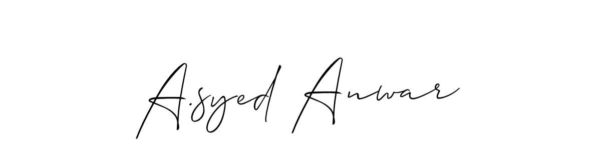 This is the best signature style for the A.syed Anwar name. Also you like these signature font (Allison_Script). Mix name signature. A.syed Anwar signature style 2 images and pictures png