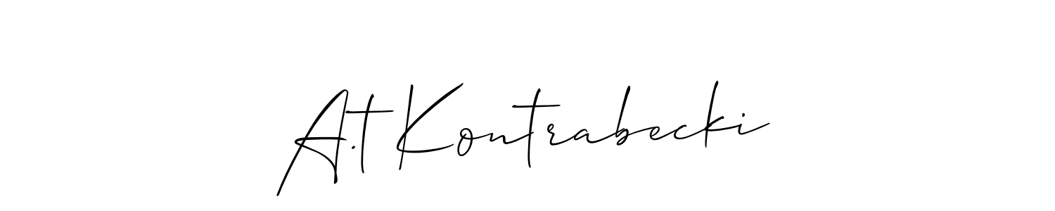 Best and Professional Signature Style for A.t Kontrabecki. Allison_Script Best Signature Style Collection. A.t Kontrabecki signature style 2 images and pictures png
