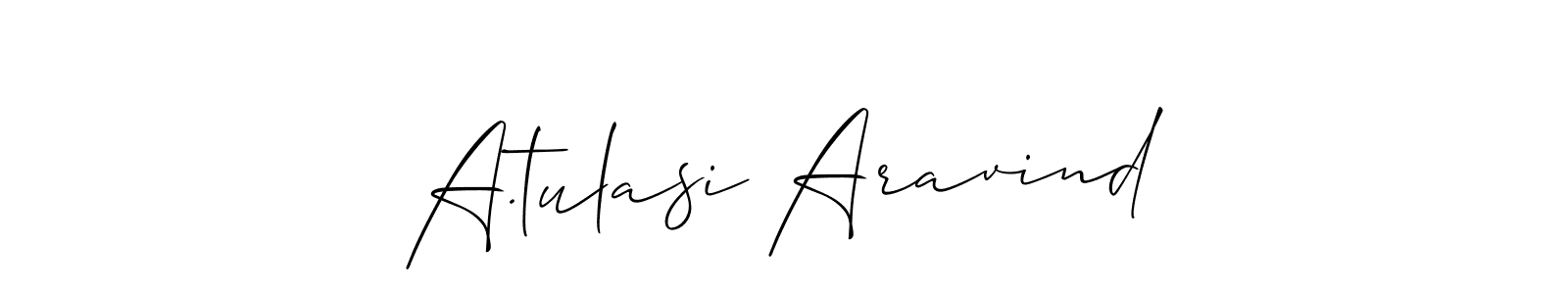 Here are the top 10 professional signature styles for the name A.tulasi Aravind. These are the best autograph styles you can use for your name. A.tulasi Aravind signature style 2 images and pictures png