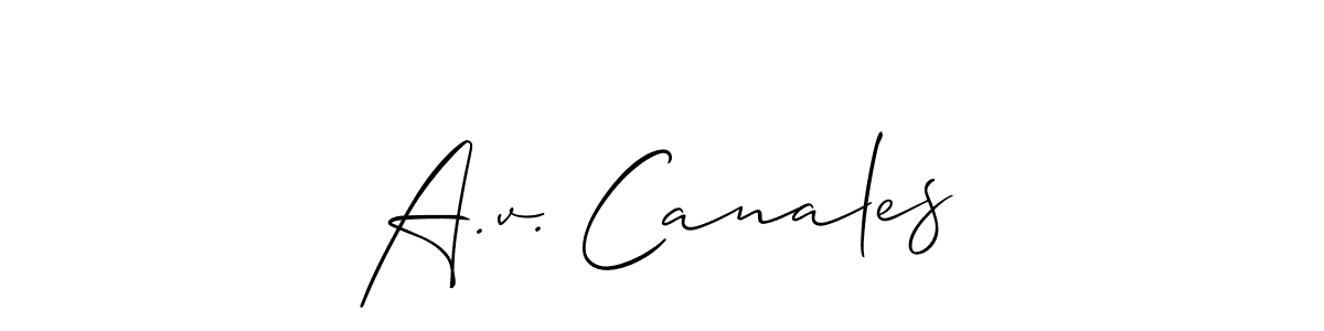 Check out images of Autograph of A.v. Canales name. Actor A.v. Canales Signature Style. Allison_Script is a professional sign style online. A.v. Canales signature style 2 images and pictures png