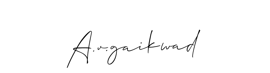 You should practise on your own different ways (Allison_Script) to write your name (A.v.gaikwad) in signature. don't let someone else do it for you. A.v.gaikwad signature style 2 images and pictures png