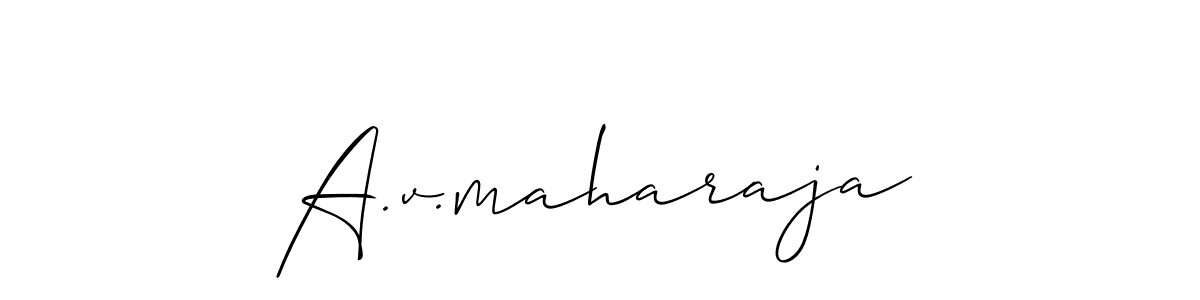Make a beautiful signature design for name A.v.maharaja. With this signature (Allison_Script) style, you can create a handwritten signature for free. A.v.maharaja signature style 2 images and pictures png