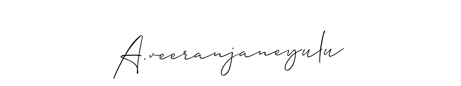 Create a beautiful signature design for name A.veeranjaneyulu. With this signature (Allison_Script) fonts, you can make a handwritten signature for free. A.veeranjaneyulu signature style 2 images and pictures png