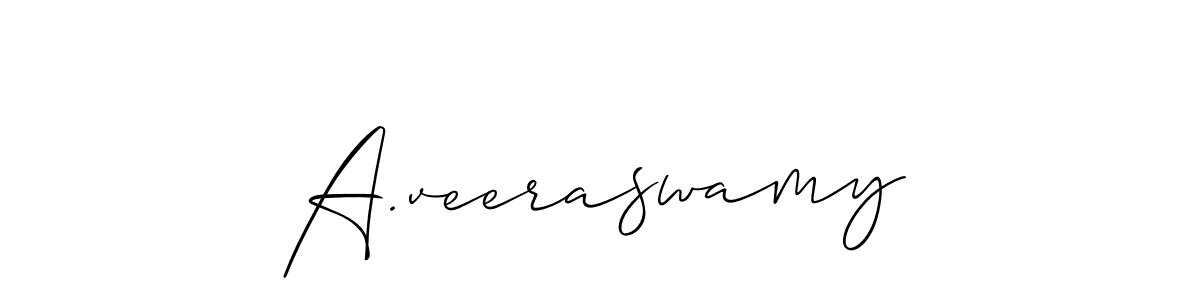 Create a beautiful signature design for name A.veeraswamy. With this signature (Allison_Script) fonts, you can make a handwritten signature for free. A.veeraswamy signature style 2 images and pictures png
