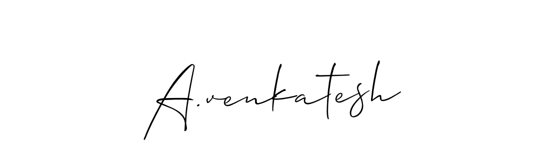 Use a signature maker to create a handwritten signature online. With this signature software, you can design (Allison_Script) your own signature for name A.venkatesh. A.venkatesh signature style 2 images and pictures png