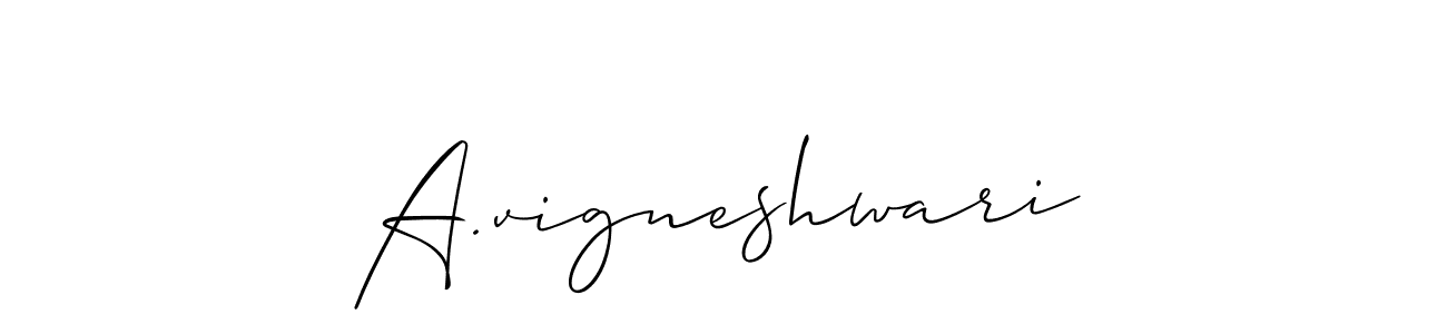 Create a beautiful signature design for name A.vigneshwari. With this signature (Allison_Script) fonts, you can make a handwritten signature for free. A.vigneshwari signature style 2 images and pictures png