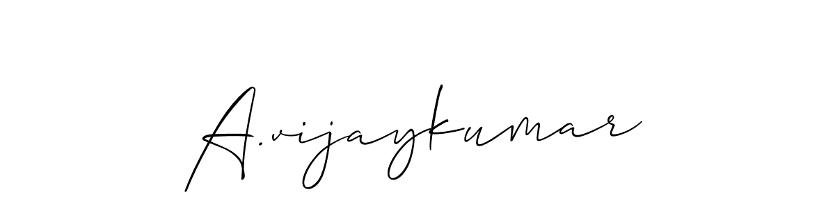 How to Draw A.vijaykumar signature style? Allison_Script is a latest design signature styles for name A.vijaykumar. A.vijaykumar signature style 2 images and pictures png