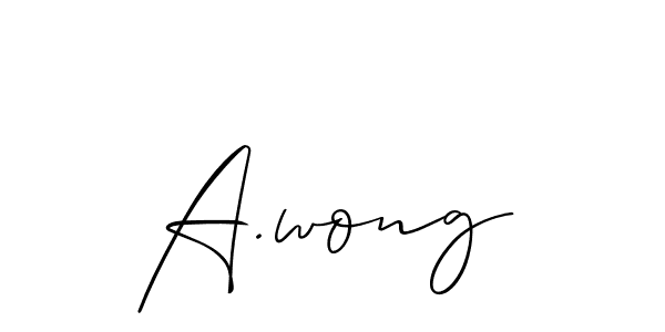 How to make A.wong signature? Allison_Script is a professional autograph style. Create handwritten signature for A.wong name. A.wong signature style 2 images and pictures png