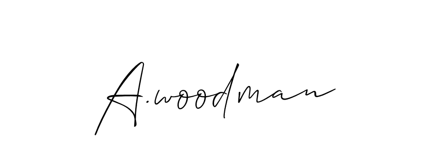 Best and Professional Signature Style for A.woodman. Allison_Script Best Signature Style Collection. A.woodman signature style 2 images and pictures png