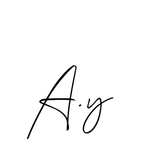 Also You can easily find your signature by using the search form. We will create A.y name handwritten signature images for you free of cost using Allison_Script sign style. A.y signature style 2 images and pictures png