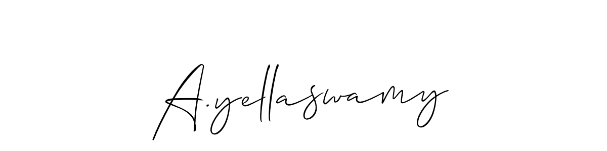 This is the best signature style for the A.yellaswamy name. Also you like these signature font (Allison_Script). Mix name signature. A.yellaswamy signature style 2 images and pictures png