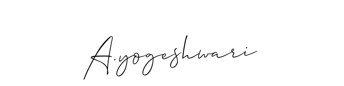 Design your own signature with our free online signature maker. With this signature software, you can create a handwritten (Allison_Script) signature for name A.yogeshwari. A.yogeshwari signature style 2 images and pictures png
