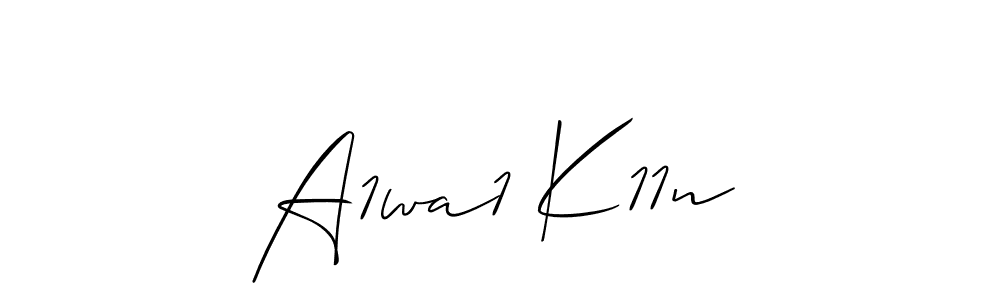 Similarly Allison_Script is the best handwritten signature design. Signature creator online .You can use it as an online autograph creator for name A1wa1 K11n. A1wa1 K11n signature style 2 images and pictures png