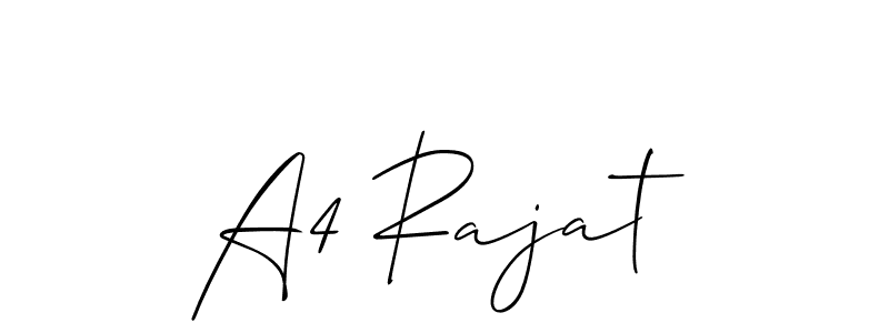 Also You can easily find your signature by using the search form. We will create A4 Rajat name handwritten signature images for you free of cost using Allison_Script sign style. A4 Rajat signature style 2 images and pictures png