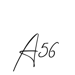 Also You can easily find your signature by using the search form. We will create A56 name handwritten signature images for you free of cost using Allison_Script sign style. A56 signature style 2 images and pictures png