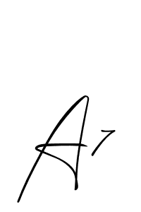 Similarly Allison_Script is the best handwritten signature design. Signature creator online .You can use it as an online autograph creator for name A7. A7 signature style 2 images and pictures png