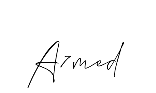 Design your own signature with our free online signature maker. With this signature software, you can create a handwritten (Allison_Script) signature for name A7med. A7med signature style 2 images and pictures png