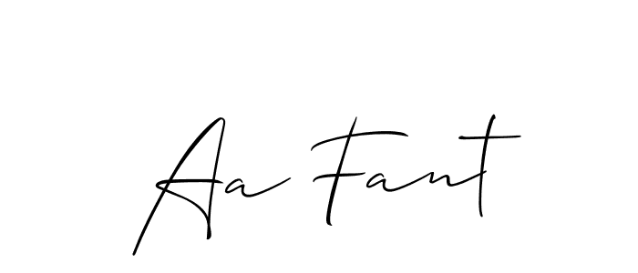 Design your own signature with our free online signature maker. With this signature software, you can create a handwritten (Allison_Script) signature for name Aa Fant. Aa Fant signature style 2 images and pictures png
