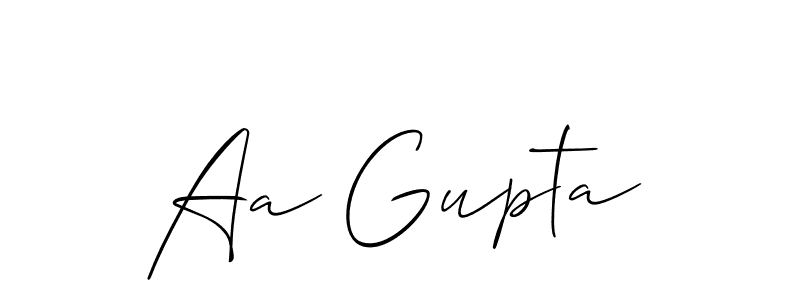 if you are searching for the best signature style for your name Aa Gupta. so please give up your signature search. here we have designed multiple signature styles  using Allison_Script. Aa Gupta signature style 2 images and pictures png