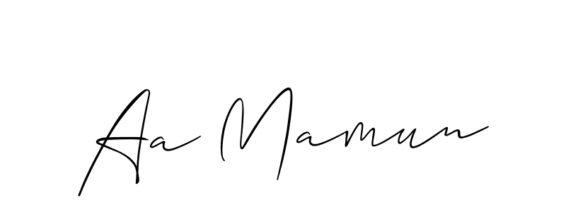 Similarly Allison_Script is the best handwritten signature design. Signature creator online .You can use it as an online autograph creator for name Aa Mamun. Aa Mamun signature style 2 images and pictures png