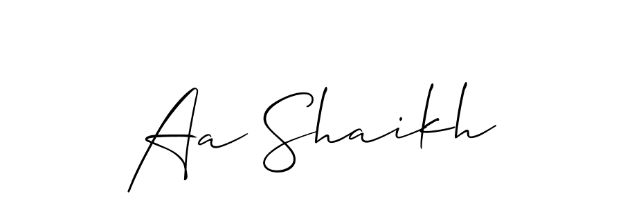 Here are the top 10 professional signature styles for the name Aa Shaikh. These are the best autograph styles you can use for your name. Aa Shaikh signature style 2 images and pictures png