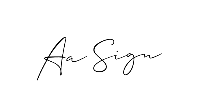 How to make Aa Sign name signature. Use Allison_Script style for creating short signs online. This is the latest handwritten sign. Aa Sign signature style 2 images and pictures png