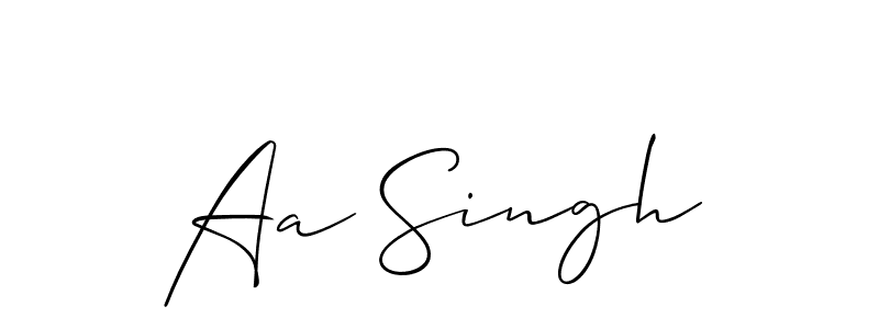 Also we have Aa Singh name is the best signature style. Create professional handwritten signature collection using Allison_Script autograph style. Aa Singh signature style 2 images and pictures png