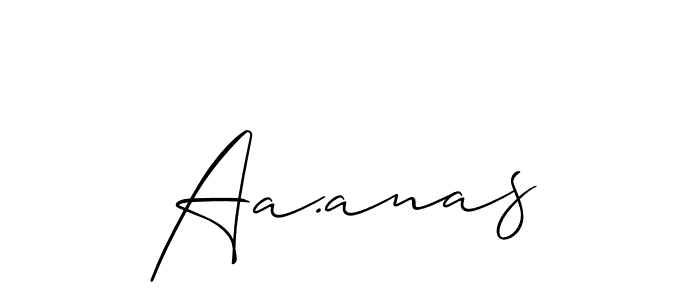 How to make Aa.anas name signature. Use Allison_Script style for creating short signs online. This is the latest handwritten sign. Aa.anas signature style 2 images and pictures png