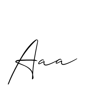 How to make Aaa signature? Allison_Script is a professional autograph style. Create handwritten signature for Aaa name. Aaa signature style 2 images and pictures png