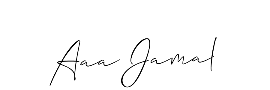 Design your own signature with our free online signature maker. With this signature software, you can create a handwritten (Allison_Script) signature for name Aaa Jamal. Aaa Jamal signature style 2 images and pictures png