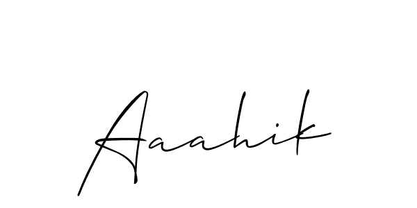 Use a signature maker to create a handwritten signature online. With this signature software, you can design (Allison_Script) your own signature for name Aaahik. Aaahik signature style 2 images and pictures png