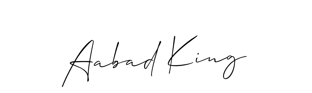 How to make Aabad King signature? Allison_Script is a professional autograph style. Create handwritten signature for Aabad King name. Aabad King signature style 2 images and pictures png