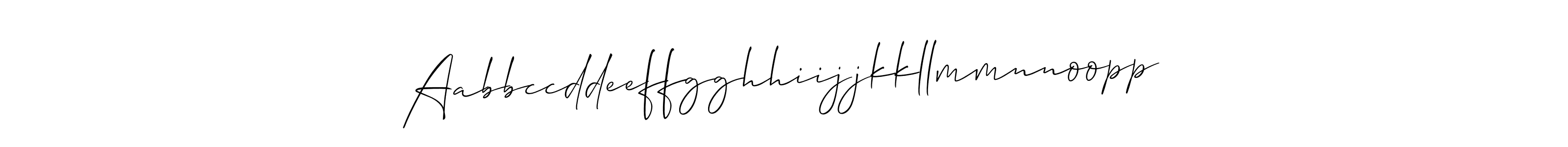 Aabbccddeeffgghhiijjkkllmmnnoopp stylish signature style. Best Handwritten Sign (Allison_Script) for my name. Handwritten Signature Collection Ideas for my name Aabbccddeeffgghhiijjkkllmmnnoopp. Aabbccddeeffgghhiijjkkllmmnnoopp signature style 2 images and pictures png