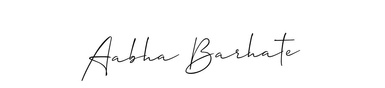 It looks lik you need a new signature style for name Aabha Barhate. Design unique handwritten (Allison_Script) signature with our free signature maker in just a few clicks. Aabha Barhate signature style 2 images and pictures png