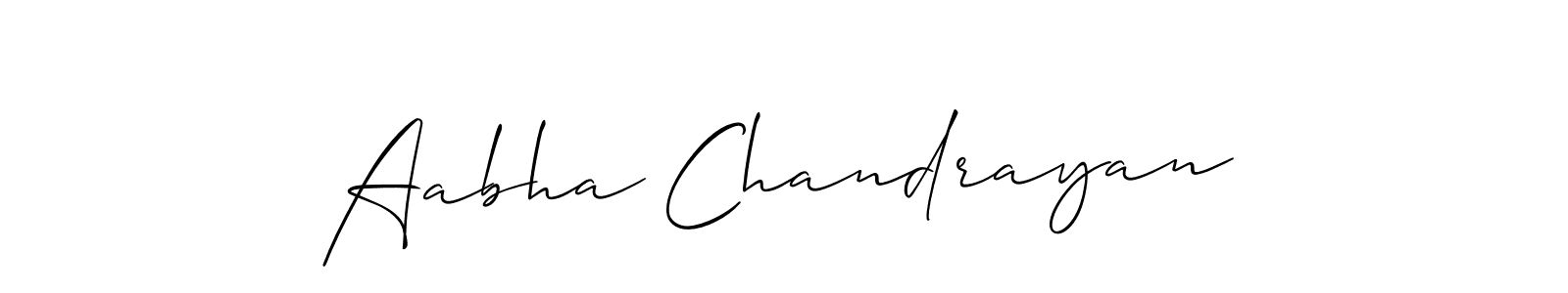 Design your own signature with our free online signature maker. With this signature software, you can create a handwritten (Allison_Script) signature for name Aabha Chandrayan. Aabha Chandrayan signature style 2 images and pictures png