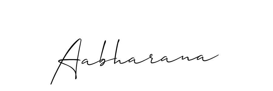Create a beautiful signature design for name Aabharana. With this signature (Allison_Script) fonts, you can make a handwritten signature for free. Aabharana signature style 2 images and pictures png