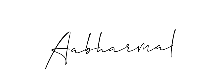 Make a beautiful signature design for name Aabharmal. With this signature (Allison_Script) style, you can create a handwritten signature for free. Aabharmal signature style 2 images and pictures png