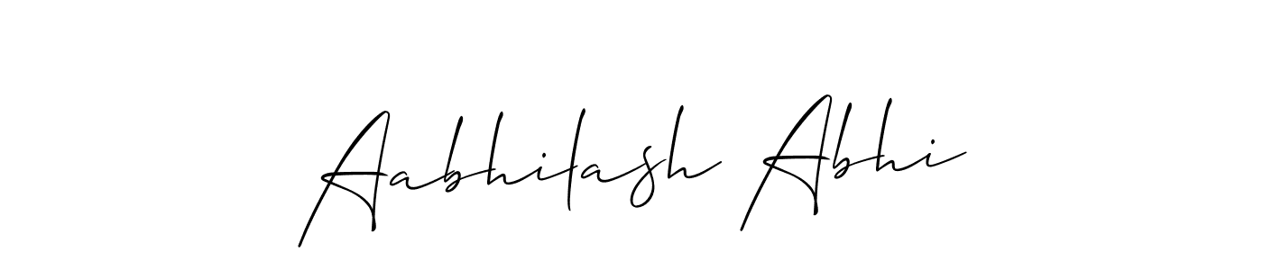 Use a signature maker to create a handwritten signature online. With this signature software, you can design (Allison_Script) your own signature for name Aabhilash Abhi. Aabhilash Abhi signature style 2 images and pictures png