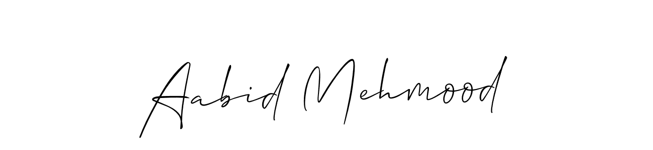 How to make Aabid Mehmood signature? Allison_Script is a professional autograph style. Create handwritten signature for Aabid Mehmood name. Aabid Mehmood signature style 2 images and pictures png