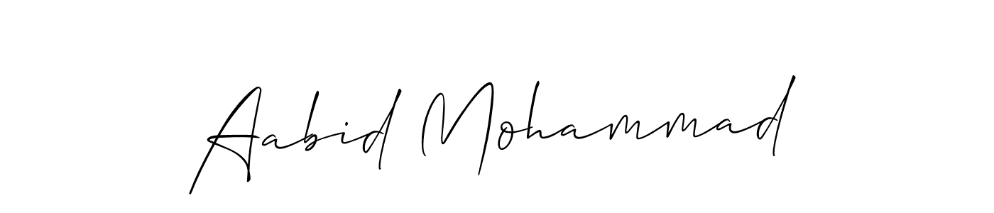 How to make Aabid Mohammad name signature. Use Allison_Script style for creating short signs online. This is the latest handwritten sign. Aabid Mohammad signature style 2 images and pictures png