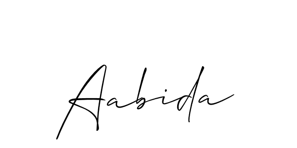 Create a beautiful signature design for name Aabida. With this signature (Allison_Script) fonts, you can make a handwritten signature for free. Aabida signature style 2 images and pictures png