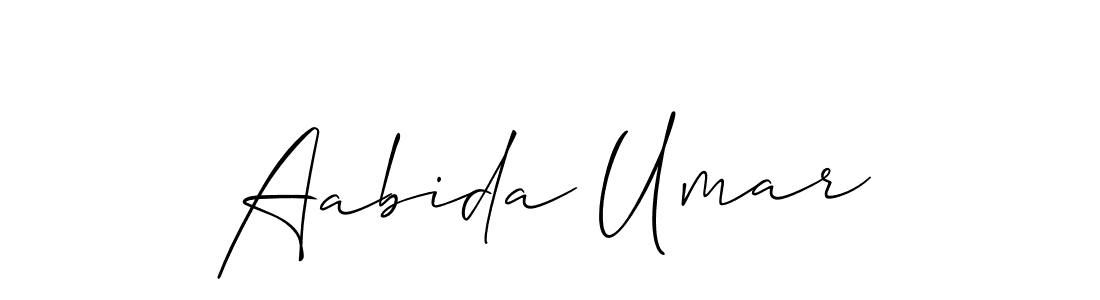 It looks lik you need a new signature style for name Aabida Umar. Design unique handwritten (Allison_Script) signature with our free signature maker in just a few clicks. Aabida Umar signature style 2 images and pictures png