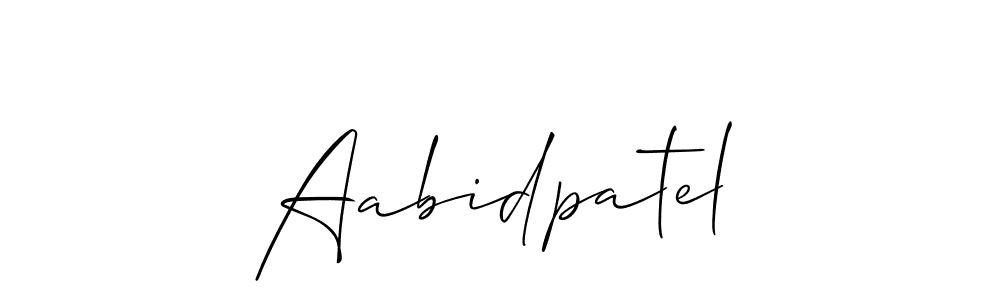 It looks lik you need a new signature style for name Aabidpatel. Design unique handwritten (Allison_Script) signature with our free signature maker in just a few clicks. Aabidpatel signature style 2 images and pictures png