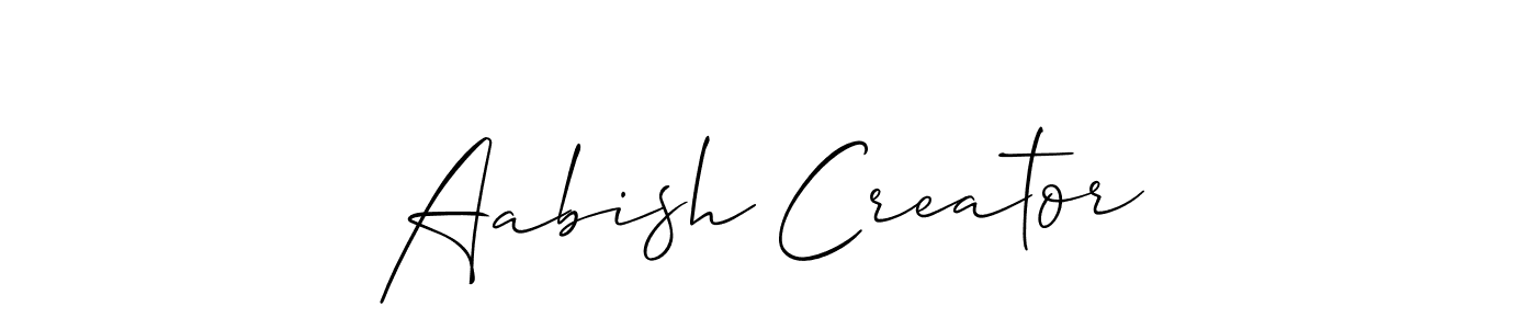 Similarly Allison_Script is the best handwritten signature design. Signature creator online .You can use it as an online autograph creator for name Aabish Creator. Aabish Creator signature style 2 images and pictures png