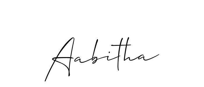 Create a beautiful signature design for name Aabitha. With this signature (Allison_Script) fonts, you can make a handwritten signature for free. Aabitha signature style 2 images and pictures png
