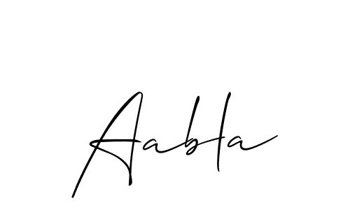 Also You can easily find your signature by using the search form. We will create Aabla name handwritten signature images for you free of cost using Allison_Script sign style. Aabla signature style 2 images and pictures png