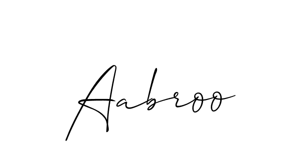 Make a short Aabroo signature style. Manage your documents anywhere anytime using Allison_Script. Create and add eSignatures, submit forms, share and send files easily. Aabroo signature style 2 images and pictures png